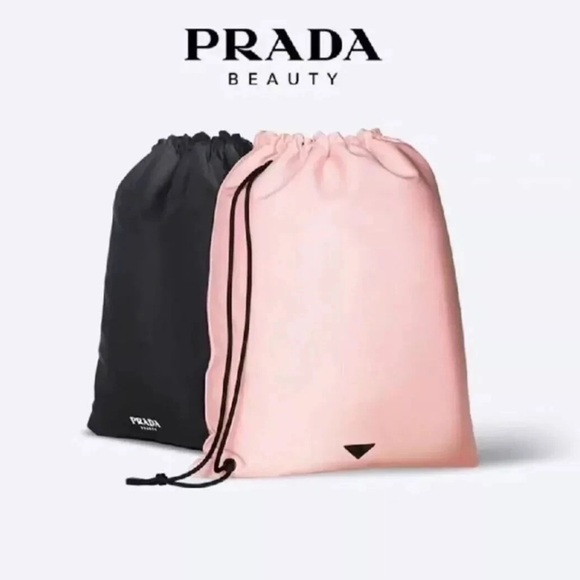 PRADA Pink Black reversible Bag backpack logo - Picture 1 of 6